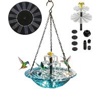 Fuente decorativa para jardín en cascada, resistente a los agentes | Bomba de fuente solar para bañera exterior para exteriores, jardín, patio, porche, alimentación de fauna silvestre