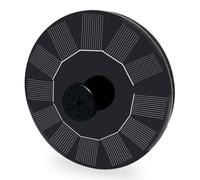Fuente Flotante Solar de 13cm para Jardín y Estanque | Panel 6v/1w, Bomba Dc 4.5-12v, Caudal 200l/h, Altura de Rociado 35-50cm, Plástico Negro