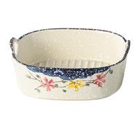 Fuente pequeña de cerámica,Bandejas Horno,Fuente para Horno,con asas de cerámica, pequeño horno para lasaña,Postres, Cocina, tiramisú, molde para hornear