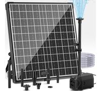 Fuente solar, 25 W, 1200 l/h, bomba solar para estanque con filtro, 4 boquillas, 2 metros de manguera, 5 metros de cable, juego de agua para hacer tú mismo