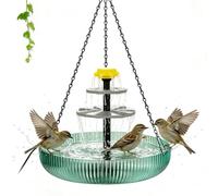 Fuente solar con baño decoración de jardín de 3 niveles en cascada, incluye | Davan - Fuente con baño para alimentación solar para exterior, patio, porche, patio, balcón