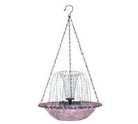 Fuente solar para baño artístico que captura la luz del sol | Fuente de alimentación con fuente y bebedero para colibrí, loros, periquitos