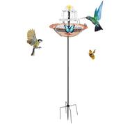 Fuente Solar para Baño de Aves Contenedor de Alimentación para Colibríes