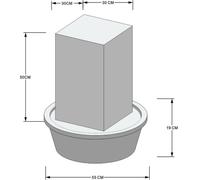 Fuente tipo columna para exterior, interior de acero 69 cm 45l