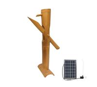 Fuentes De Bambú Para Exteriores, Fuente De Agua De Jardín Con Bomba Y Panel Solar De 6 W; Fuentes De Agua Zen Estilo Feng Shui Hechas A Mano Para Patios, Jardines(60cm)