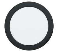 Fueva 6 Downlight empotrable LED redondo (10 W, Ø x Al: 16,6 x 3,1 cm, Negro, 2.700 K - 6.500 K, IP20)