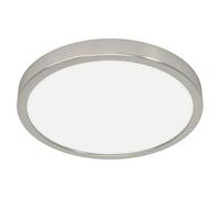 Fueva 6 Downlight empotrable LED redondo (14,2 W, Ø x Al: 28 x 2 cm, Níquel, Blanco cálido)
