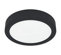 Fueva 6 Downlight LED empotrable (7,5 W, Ø x Al: 16,5 x 2 cm, Negro, Blanco cálido)