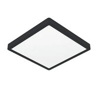 Fueva 6 Foco downlight de superficie LED (13 W, L x An x Al: 29 x 29 x 2 cm, Negro, Blanco frío)