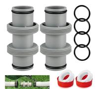 FUFRE 2 conectores de manguera de piscina de 38 mm, manguera de piscina de 2 vías, conector de 38 mm, adaptador de manguera de piscina de 38 mm para Intex Bestway Coleman, juego de conexión de piscina