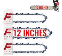FuGuiB 12 Pulgadas Cadena Motosierra, 3/8"LP 1,1 mm 44 Eslabones 30cm, 3Pcs | Compatible con Stihl MS 170, E14, MSE 140, MS 193, MS 194 T, MSA 160 C