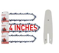 FuGuiB 4 Pulgadas Cadena Motosierra, 1/4"LP 1,1 mm 28 Eslabones 10 cm, 3Pcs | Compatible con Makita 1910V6-4 Sägekette DUC101 / DUC101Z / UC100D / UC100DZ