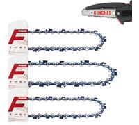FuGuiB 6 Pulgadas Cadena Motosierra, 1/4"LP 1,1 mm 36 Eslabones 15cm, 3Pcs | Compatible con Seesii CH550 / CH500 / CH600, Compatible con Saker SK1806K / SK1806D, Compatible con Scheppach CBS260-20Li