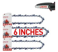 FuGuiB 6 Pulgadas Cadena Motosierra, 1/4"LP 1,1 mm 39 Eslabones 15cm, 3Pcs