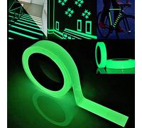 FULARR 5m X 2cm Premium Pegatina de Cinta Luminosa, Glow in The Dark Tape, Cinta Adhesiva de Seguridad Autoadhesiva Fluorescente, Extraíble Impermeable Durable Estable Seguridad -- Luz Verde