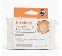 Full Circle Pack 3 Esponjas de Celulosa 100% a Base de Plantas | Sin Plástico y Sin Microplásticos | Seguras para Utensilios Antiadherentes | Reutilizables y Ecológicas
