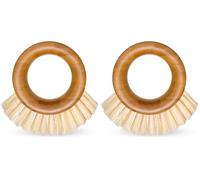 Full Circle The Ring - Cepillo para verduras de bambú - Cepillo versátil para limpiar frutas y verduras - Para alimentos como patatas, champiñones y zanahorias con cerdas y mango de material reciclado