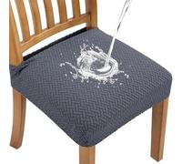 Fuloon Fundas para Sillas, Pack de 6 Fundas Sillas Comedor Impermeable,Fundas Protectoras para Sillas Elasticas,Funda Asiento Silla Desmontables Lavables