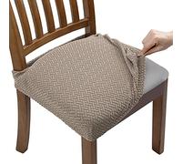 Fuloon Fundas Sillas Comedor, Fundas Sillas Ajustables,Pack de 4 Fundas Protectoras para Sillas Elasticas,Funda Asiento Silla Lavables para Comedor