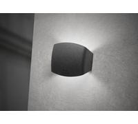 Fumagalli Aplique exterior Abram 1x R7S (78 mm) 3,5 W CCT 3 colores IP55 Negro L.15