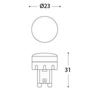 Fumagalli Bombilla LED G9, 1,7 W, 170 lm, 3.000 K EC:EPREL:669912