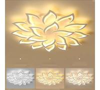FUMIMID Lámpara De Techo LED Regulable Luz De Techo Para Sala De Estar Forma De Flor Creativa Araña De Acrílico Pétalo Candelabro Colgante Para Comedor Dormitorio Habitación Infantil,18 heads