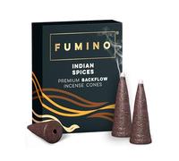 Fumino® Especias Indias Conos de Incienso Fresco Reflujo Cascada 15 por Caja Fragancia de Humo Masala Agarbatti para la Relajación, Meditación, Antiestrés - Decoración de Hogar