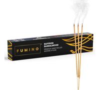 Fumino® Sándalo Azafrán Incienso Fresco Hecho a Mano 14 Varillas por Caja (15g) Fragancia de Humo Masala Agarbatti Joss para la Relajación, Meditación, Antiestrés - Decoración de Hogar