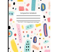 Fun Artsy Back to School Notebook for Teens | 7.5 x 9.25" Journal with 120 College Ruled Pages STUDENT ESSENTIALS