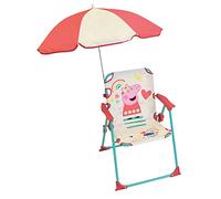 Fun House Silla plegable infantil Peppa Pig con sombrilla 65 cm 53×39×39 cm Licencia oficial