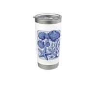 Fun Sea, Conchas Retro Starfish Coral para los amantes del océano Vaso térmico de acero inoxidable de doble pared