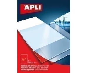 Funda adhesiva apli a4 bolsillo paquete de 6