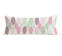 Funda Almohada 135 x 45 cm, Rosa Funda de Almohada Larga para Dormir de Lado Cómoda, Hoja Cushion Covers con Cremallera Invisible, Suave Terciopelo Pillow Case para Cama Sofá, Regalo Mujer O0-451