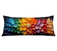 Funda Almohada 90 cm Flor Funda Cojin 30x90 cm, Fundas Cojines Color Cojines Cama Terciopelo Suave Mejorar la Calidad del Sueño, con Cremallera Invisible, Decoración del Hogar para Sofá Cama R-6998