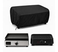 Funda Barbacoa para Tefal | Malaga TG3918 | 52 × 36 × 10 cm, Funda para Barbacoa Eléctrica y Barbacoa de Mesa, Cubierta para Barbacoa Pequeña con Cordón Ajustable, Negro