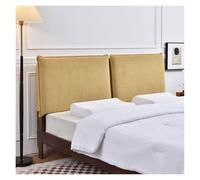 Funda cabecera cama Cojín lectura Terciopelo Doble Soporte individual | For la parte posterior de la cama, cabecera de pared tapizada(Giallo,With headboard - 180x60x10cm)
