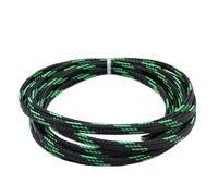 Funda Cables Electricos Funda de Cable Trenzada expandible 2/10 m, 2/4/6/8/10/12/14/16/20/25/30/40 mm, Funda Protectora Nailon con Aislamiento(Black UV Green,30mm,2 Meters)
