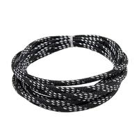 Funda Cables Electricos Funda Trenzada aislada de 2 m, 2/4/6/8/10/12/14/16/20/25/30/40 mm, Funda Protectora for Cable Alta Densidad, Color Negro y Rojo(Black Silver,8mm)