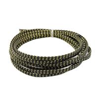Funda Cables Electricos Funda Trenzada aislada de 2 m, 2/4/6/8/10/12/14/16/20/25/30/40 mm, Funda Protectora for Cable Alta Densidad, Color Negro y Rojo(Black Gold,6mm)