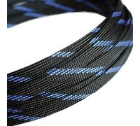 Funda Cables Electricos Funda Trenzada expandible de Alta Densidad 1 m, 3, 4, 6, 8, 10, 12, 14, 16, 18, 20, 25, 30 y 40 mm, for protección aislada Cables(Black Blue,12mm x 1meter)