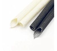 Funda Cables Electricos Tubo de Fibra Vidrio 1 mm ~ 25, Funda for Cable, química, Trenzada, aislada, for tuberías Alta Temperatura, Envoltura Protectora for Cables(C,12mm,10M)