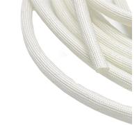 Funda Cables Electricos Tubo de Fibra Vidrio Trenzado Alta Temperatura, Aislante for Cables, 1, 2, 3, 5 y 10 m, Color Blanco, 600 °C, diámetro a 50 mm(5 Meter,7mm)