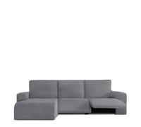 Funda Chaise Longue brazo corto izquierda bielástica Jaz 06-GRIS BRAZO CORTO IZQUIERDA