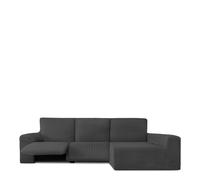 Funda Chaise Longue brazo largo derecha bielástica Jaz 16-GRIS OSCURO BRAZO LARGO DERECHA
