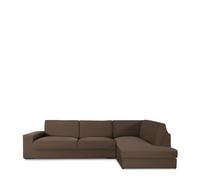 Funda Chaise Longue con respaldo derecha bielástica Jaz 07-MARRÓN DERECHA