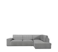 Funda Chaise Longue con respaldo derecha bielástica Roc 06-GRIS CLARO DERECHA