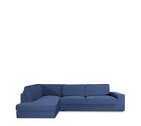 Funda Chaise Longue con respaldo izquierda bielástica Jaz 03-AZUL IZQUIERDA