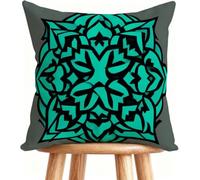 Funda Cojín 80x80 cm Copricuscini Divano Verde Salvia Cojines Sofa Lino para Sofá Cama Coche Hogar Decorativos Flor Q-6KS7X