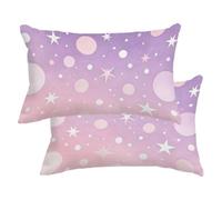 Funda Cojin Impermeable Lino Lila, Funda Almohada 60x80 2 Piezas -4224