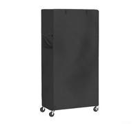 Funda de almacenamiento Oxford 420D negra prolongada equipada con cremallera y bolsillo, a prueba de polvo impermeable para protección de estantería de pie (91 x 35 x 183 cm)